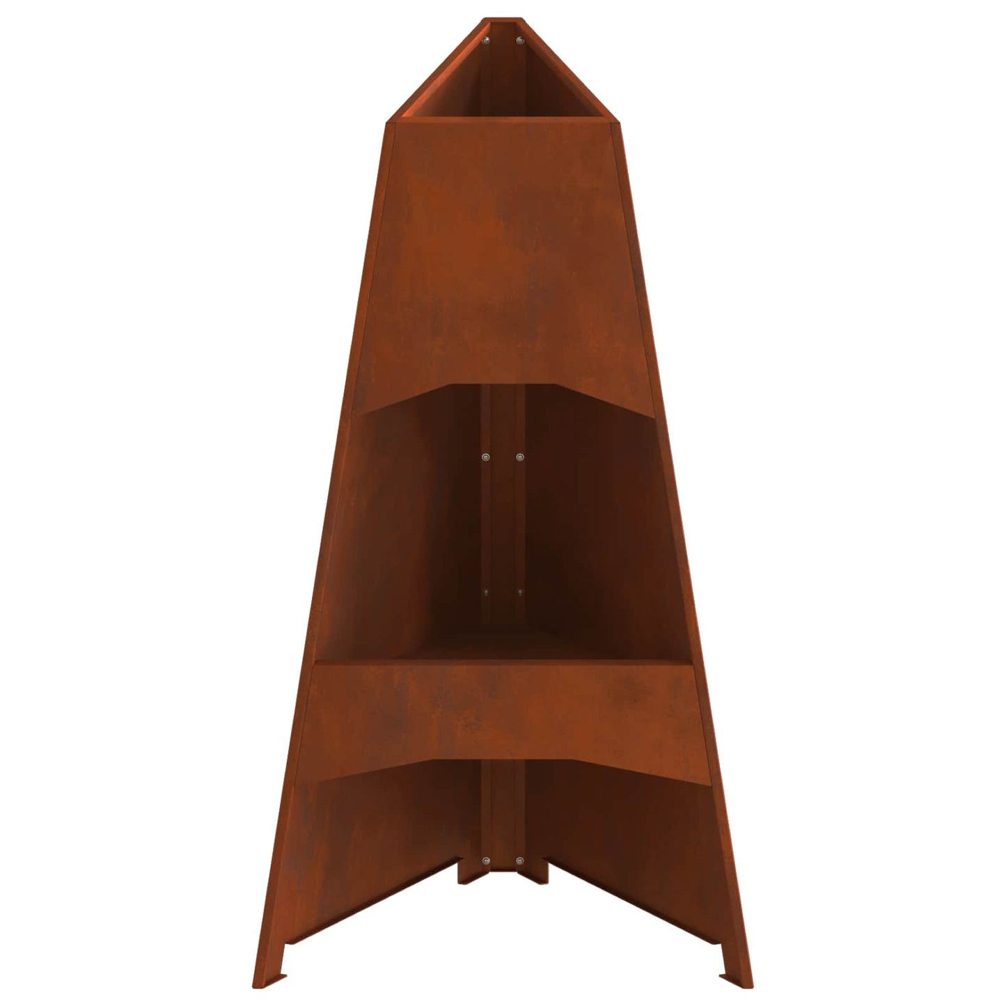 Feuerstelle Schwarz 50 x 50 x 95 cm Stahl