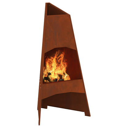 Feuerstelle Schwarz 50 x 50 x 95 cm Stahl