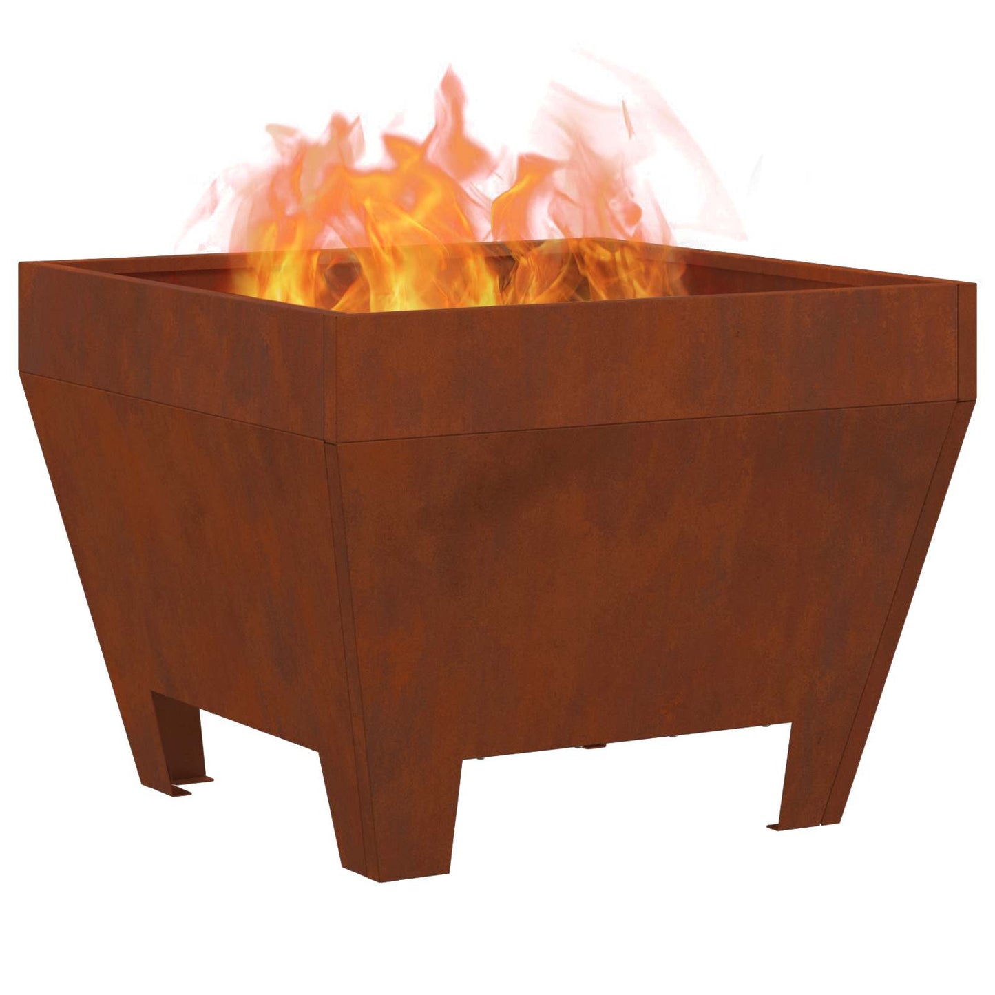 Feuerstelle Schwarz 50 x 50 x 38 cm Stahl