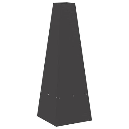 Feuerstelle Schwarz 35 x 35 x 100 cm Stahl