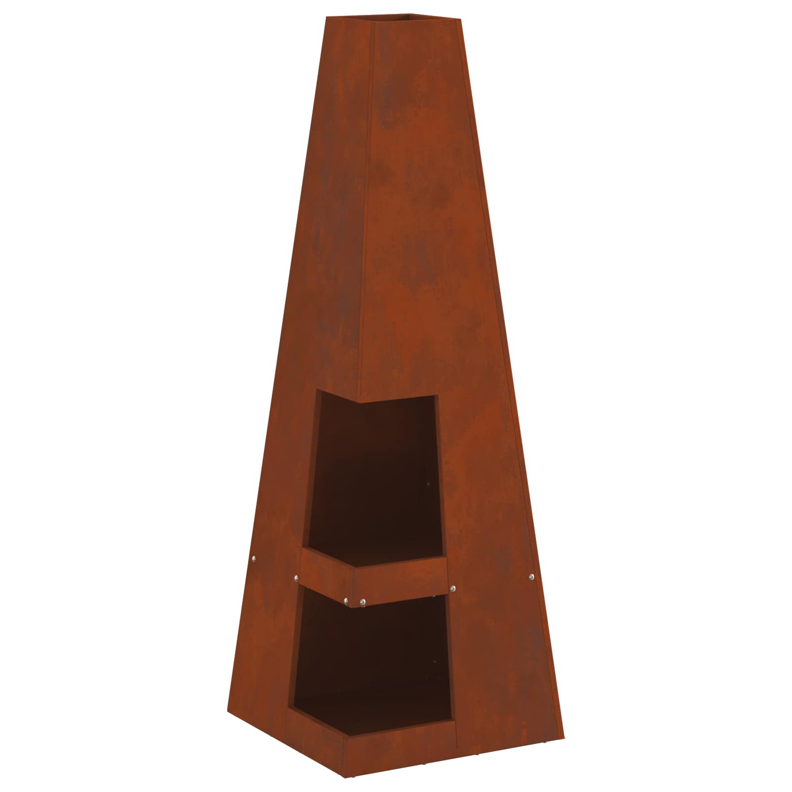 Feuerstelle Schwarz 35 x 35 x 100 cm Stahl