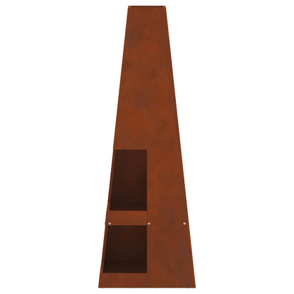 Feuerstelle Schwarz 35 x 35 x 100 cm Stahl
