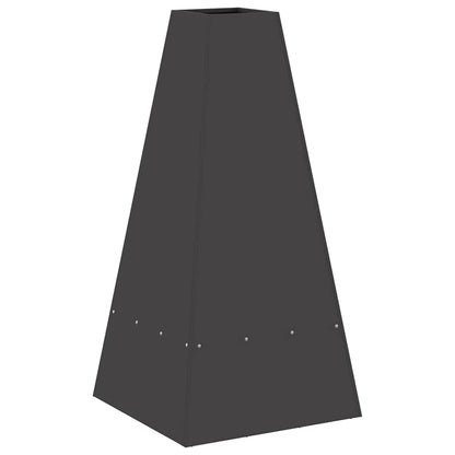 Feuerstelle Schwarz 35 x 35 x 100 cm Stahl