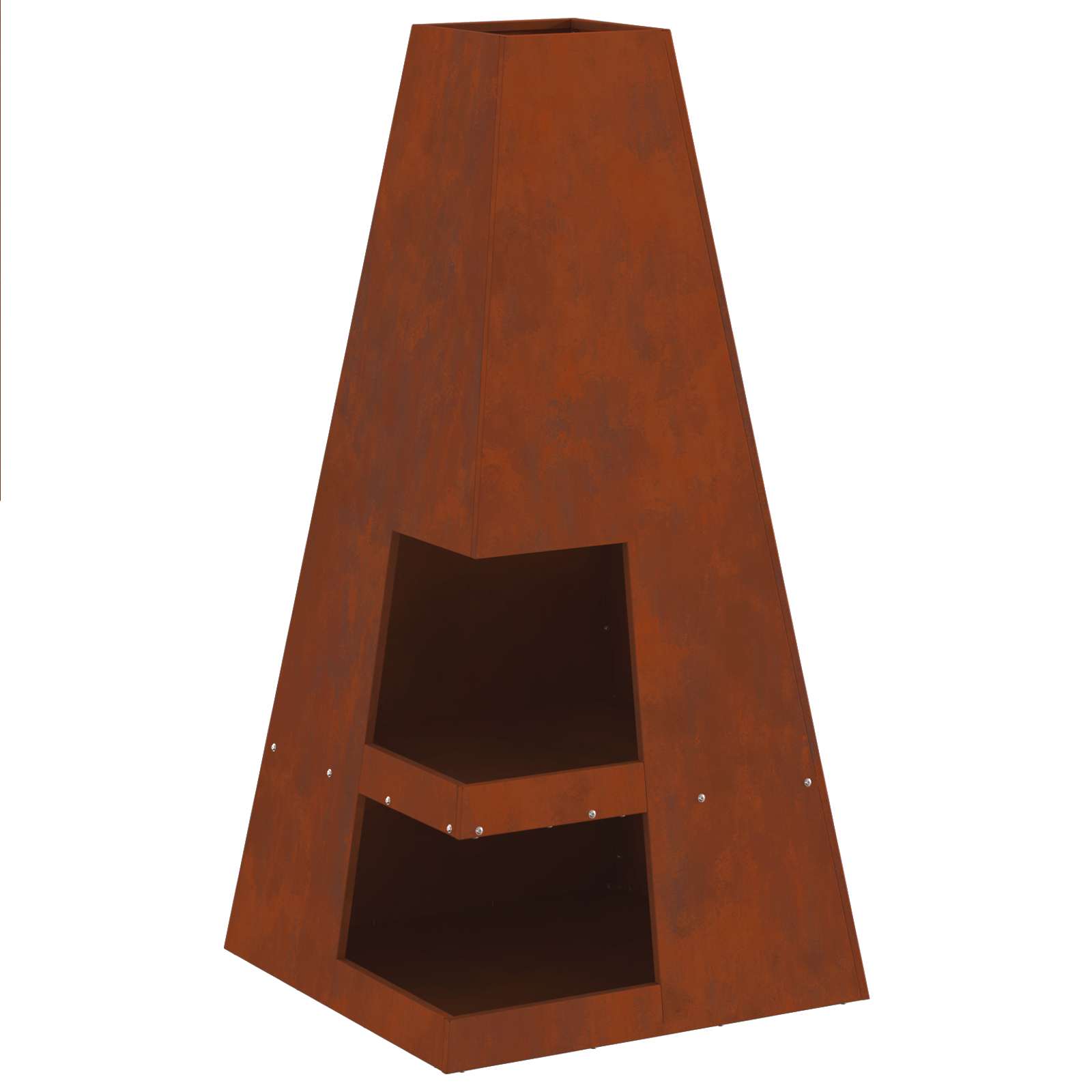 Feuerstelle Schwarz 35 x 35 x 100 cm Stahl