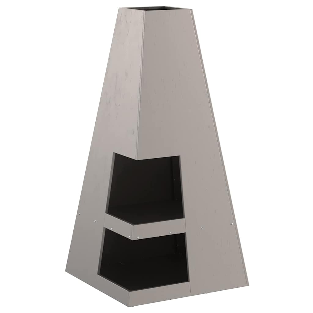 Feuerstelle Schwarz 35 x 35 x 100 cm Stahl