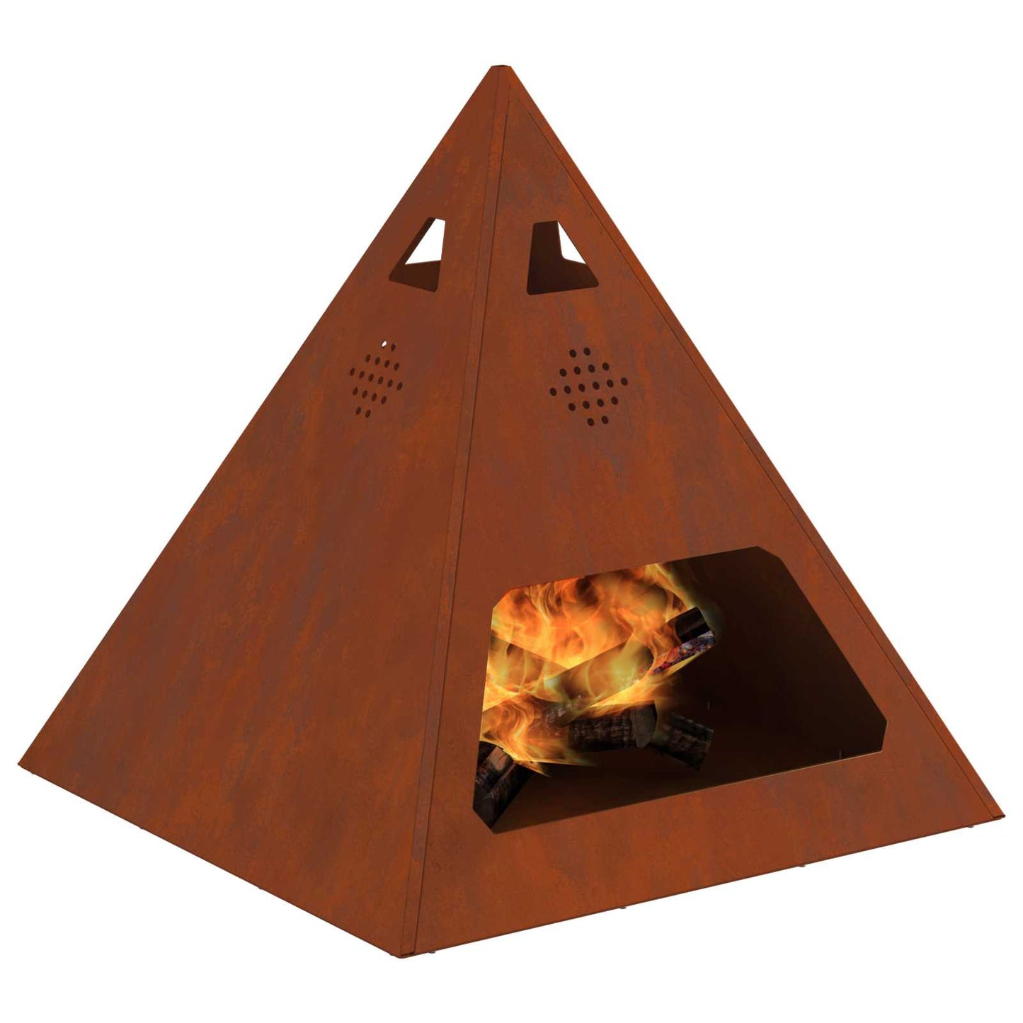 Feuerstelle Schwarz 50 x 50 x 51 cm Stahl