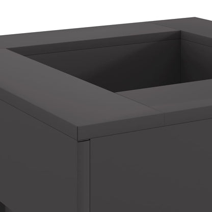 Feuerstelle Schwarz 60 x 60 x 30 cm Stahl