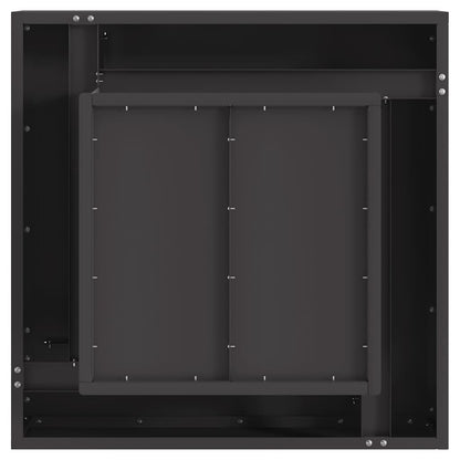Feuerstelle Schwarz 60 x 60 x 30 cm Stahl
