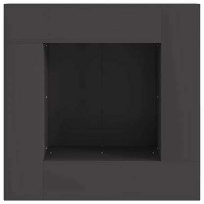 Feuerstelle Schwarz 60 x 60 x 30 cm Stahl