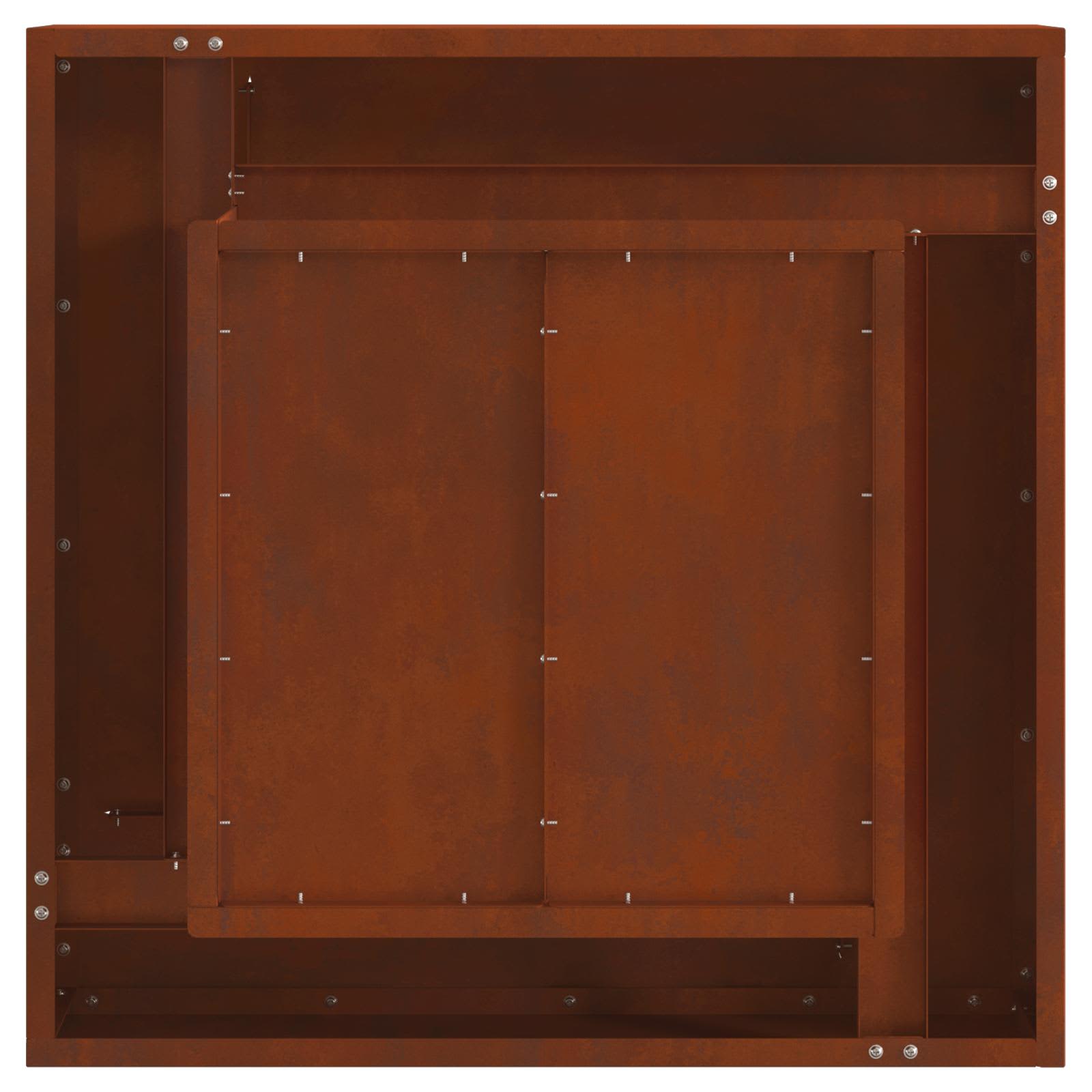 Feuerstelle Schwarz 60 x 60 x 30 cm Stahl