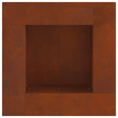 Feuerstelle Schwarz 60 x 60 x 30 cm Stahl