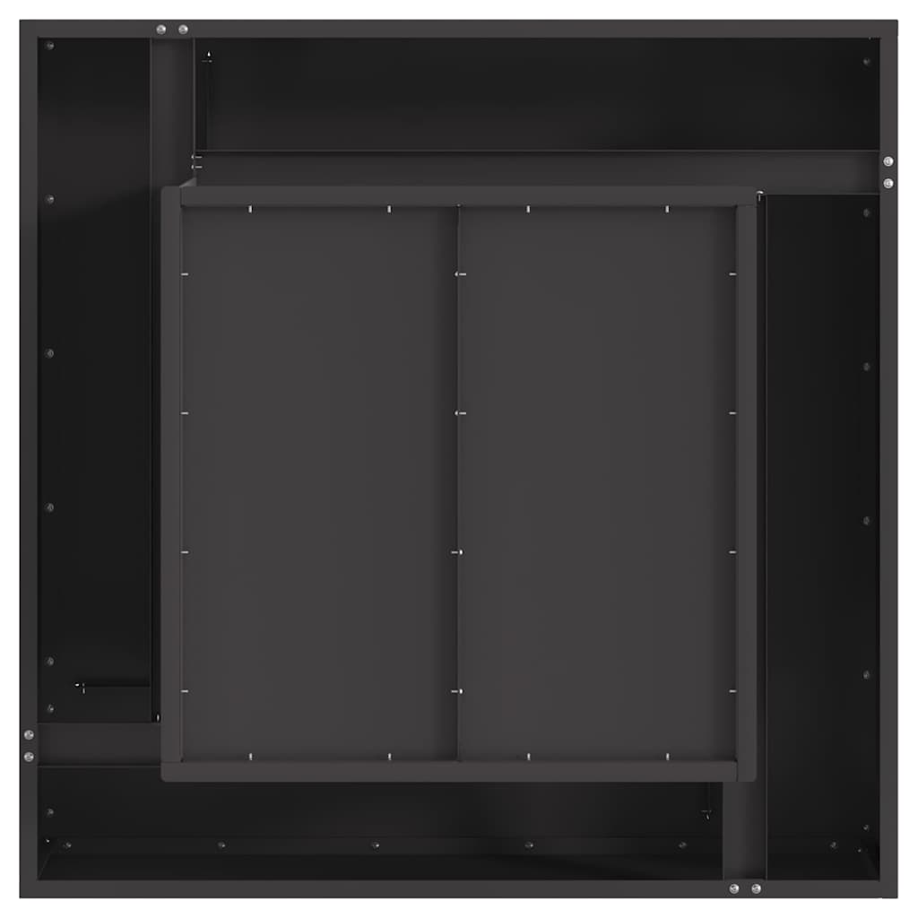 Feuerstelle Schwarz 60 x 60 x 30 cm Stahl