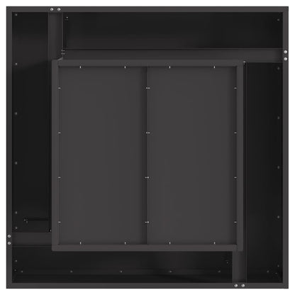 Feuerstelle Schwarz 60 x 60 x 30 cm Stahl