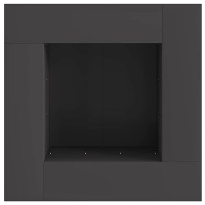 Feuerstelle Schwarz 60 x 60 x 30 cm Stahl