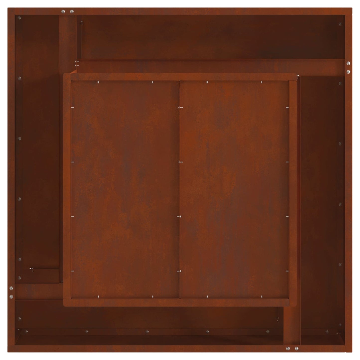 Feuerstelle Schwarz 60 x 60 x 30 cm Stahl
