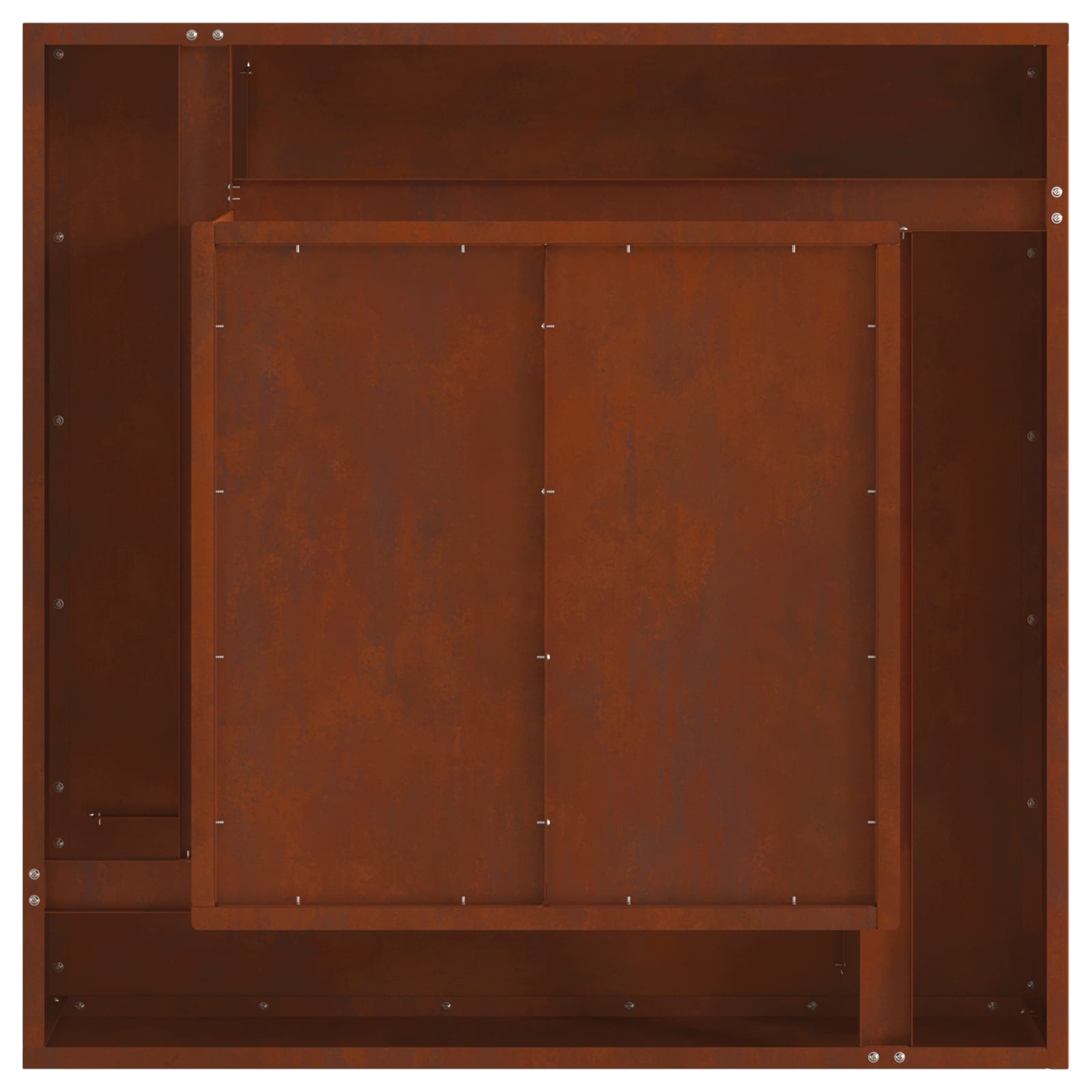 Feuerstelle Schwarz 60 x 60 x 30 cm Stahl
