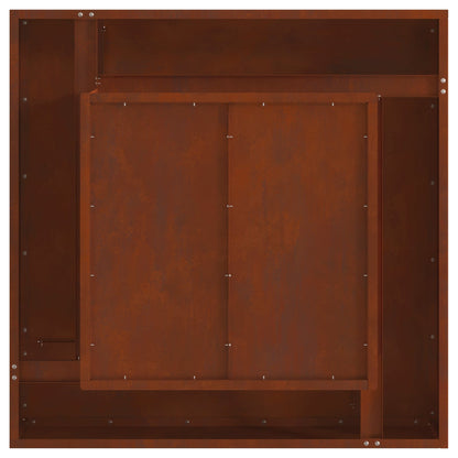 Feuerstelle Schwarz 60 x 60 x 30 cm Stahl