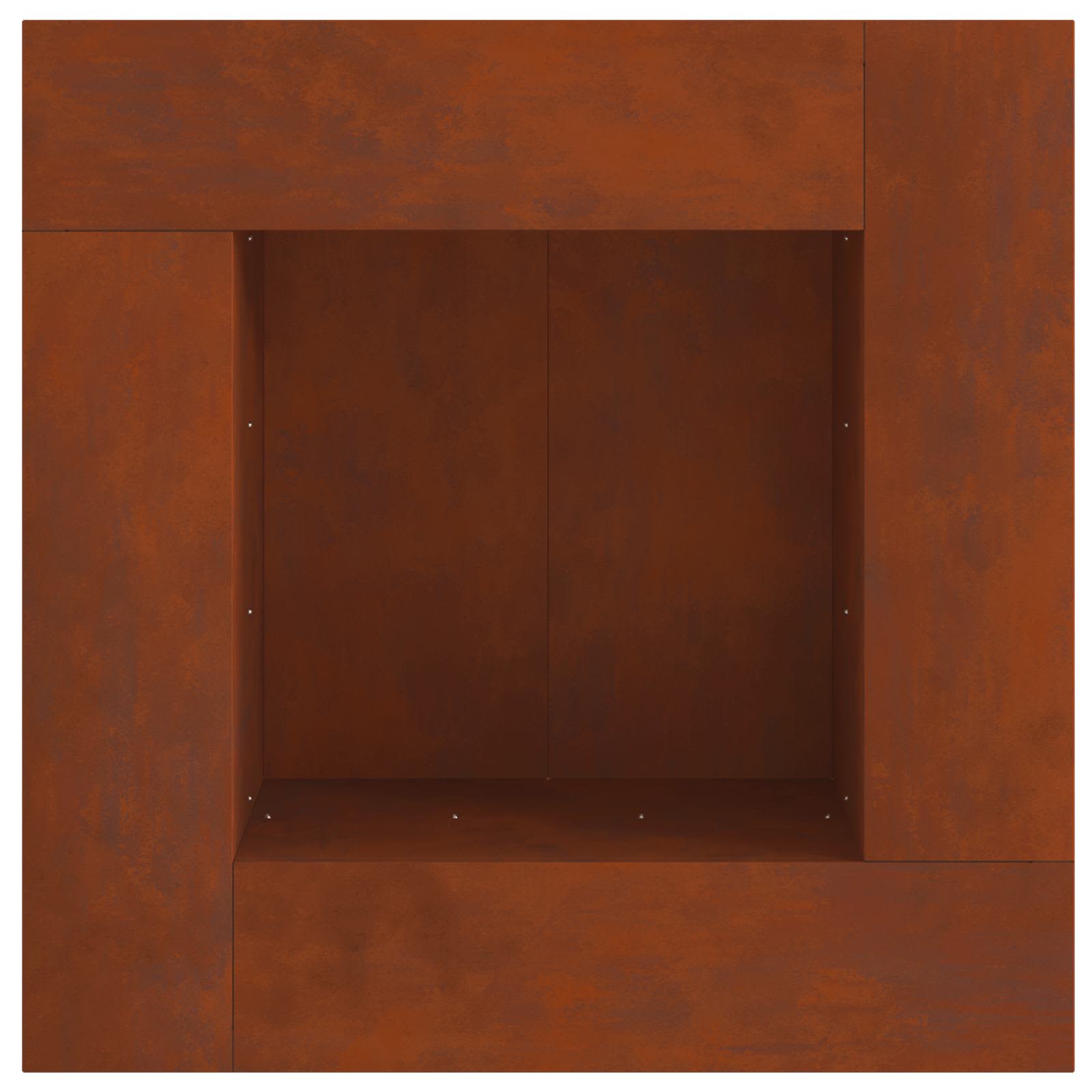Feuerstelle Schwarz 60 x 60 x 30 cm Stahl