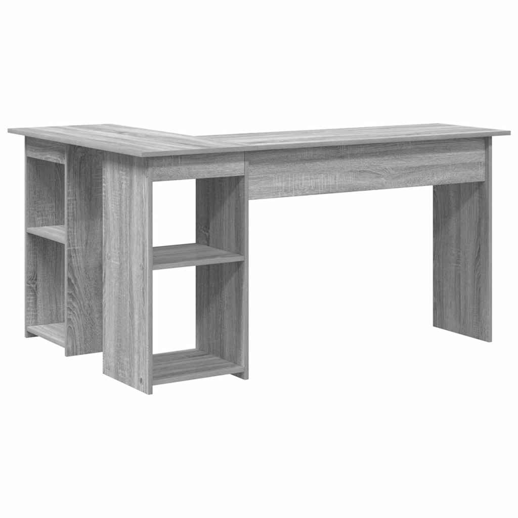 Schreibtisch Graues Sonoma 142 X 102 X 73 Cm Holzwerkstoff