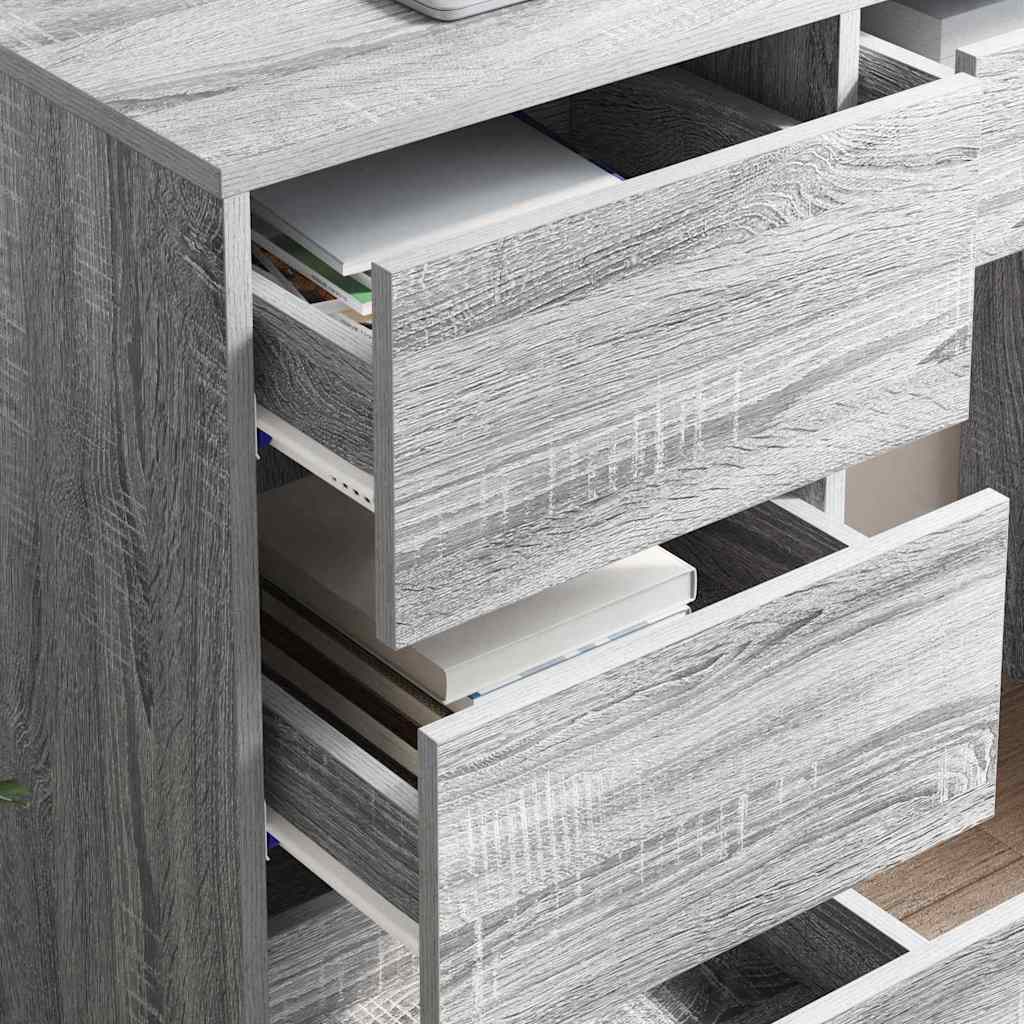 Schreibtisch Graues Sonoma 90 X 37,5 X 75 Cm Holzwerkstoff