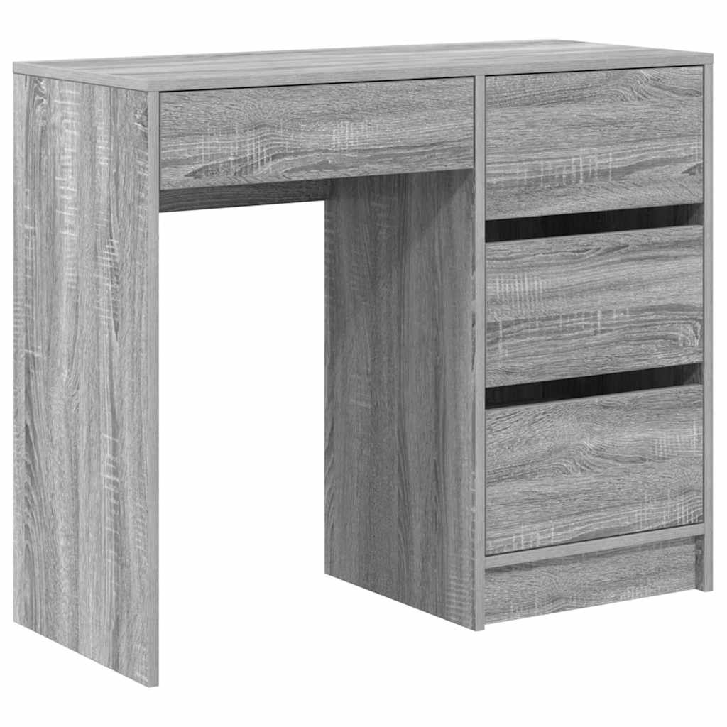 Schreibtisch Graues Sonoma 90 X 37,5 X 75 Cm Holzwerkstoff