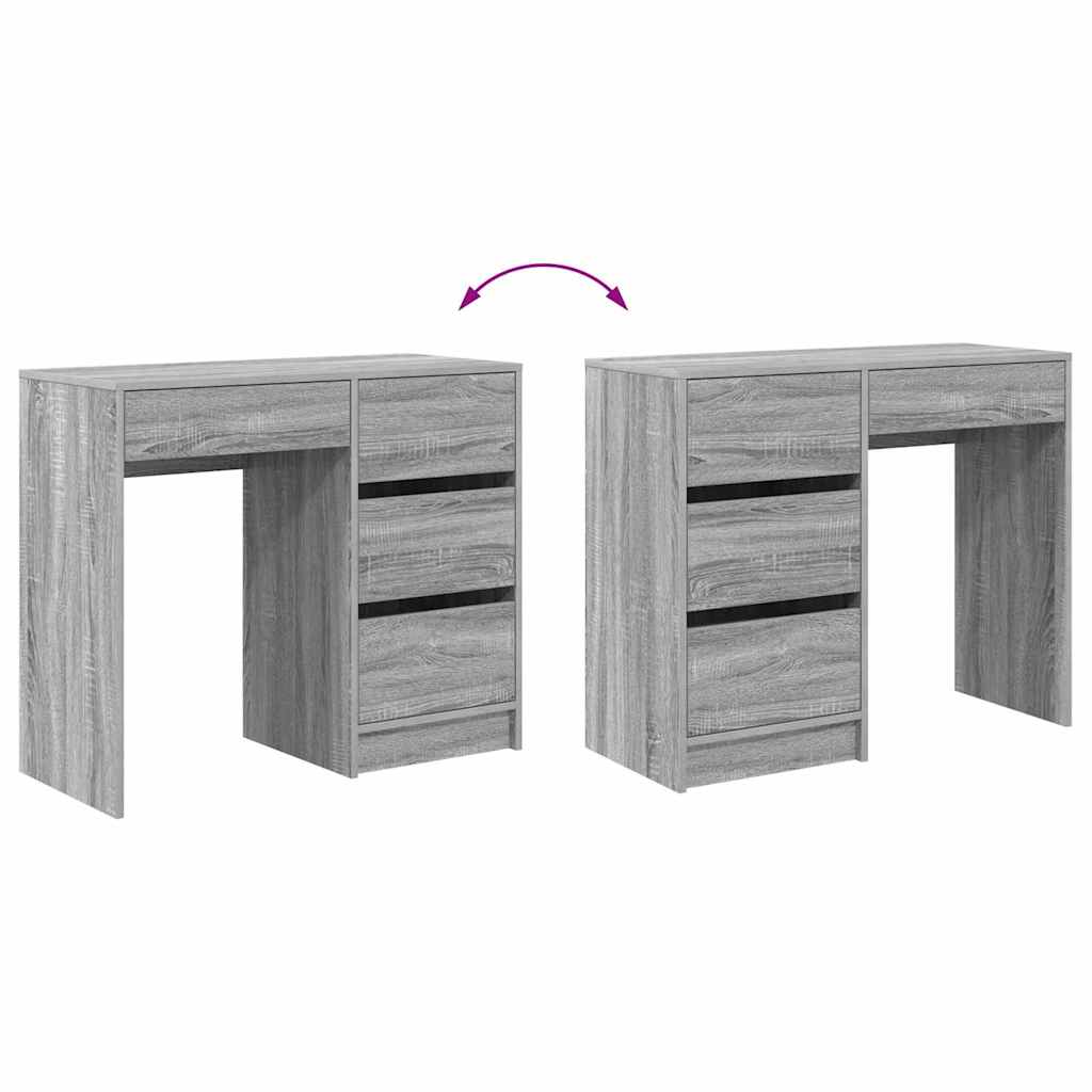 Schreibtisch Graues Sonoma 90 X 37,5 X 75 Cm Holzwerkstoff