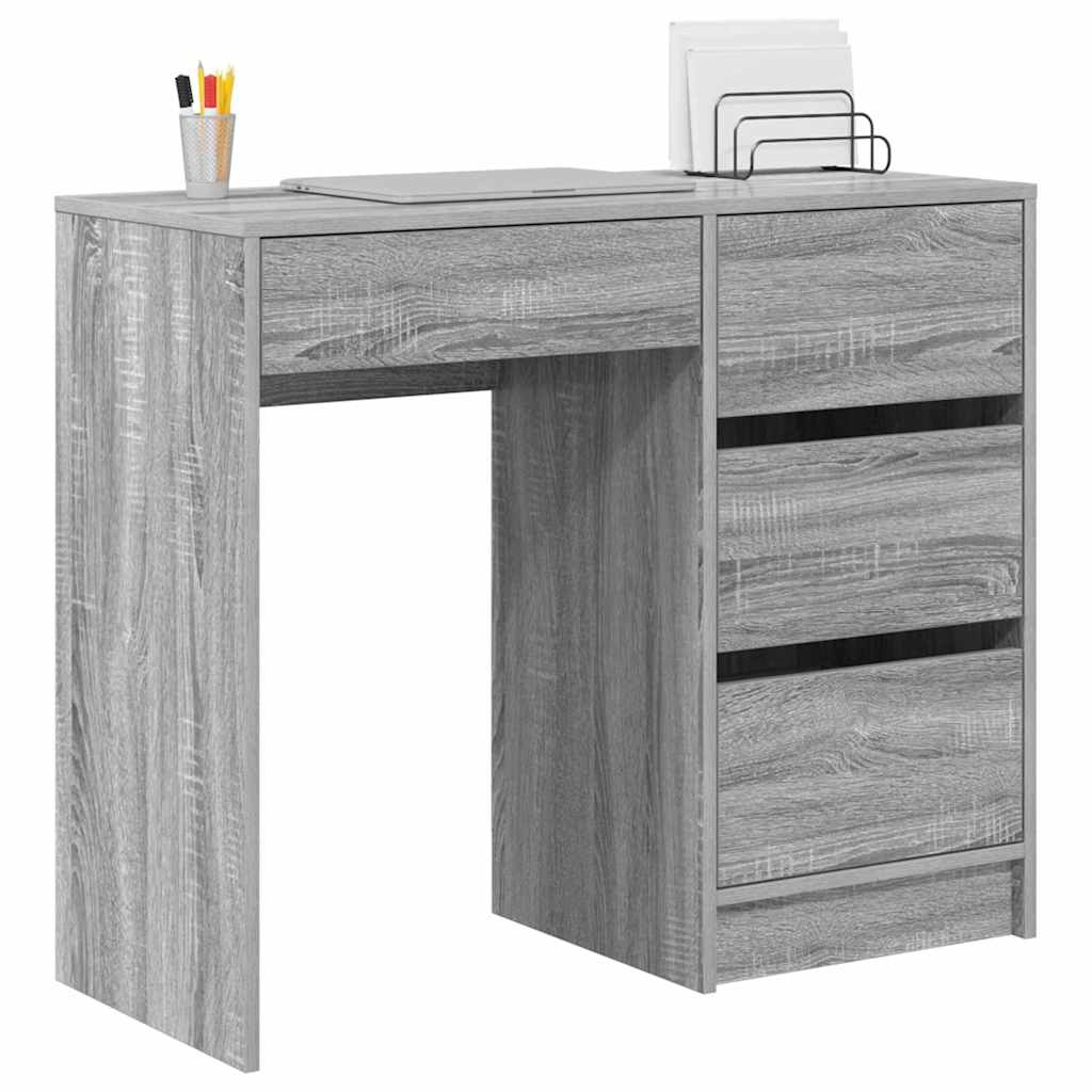 Schreibtisch Graues Sonoma 90 X 37,5 X 75 Cm Holzwerkstoff