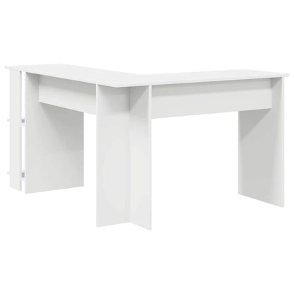 Eckschreibtisch mit Stauraum mit Regal Weiß 140 x 113,5 x 75 cm