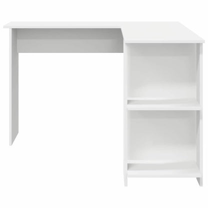 Eckschreibtisch mit Stauraum mit Regal Weiß 140 x 113,5 x 75 cm