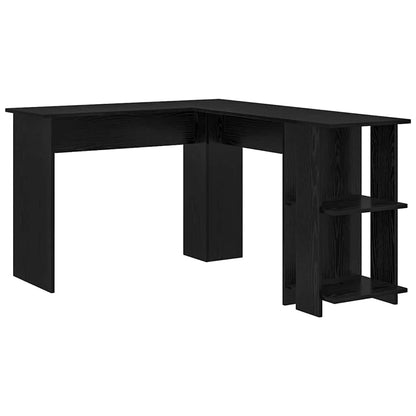 Eckschreibtisch mit Stauraum mit Regal Weiß 140 x 113,5 x 75 cm