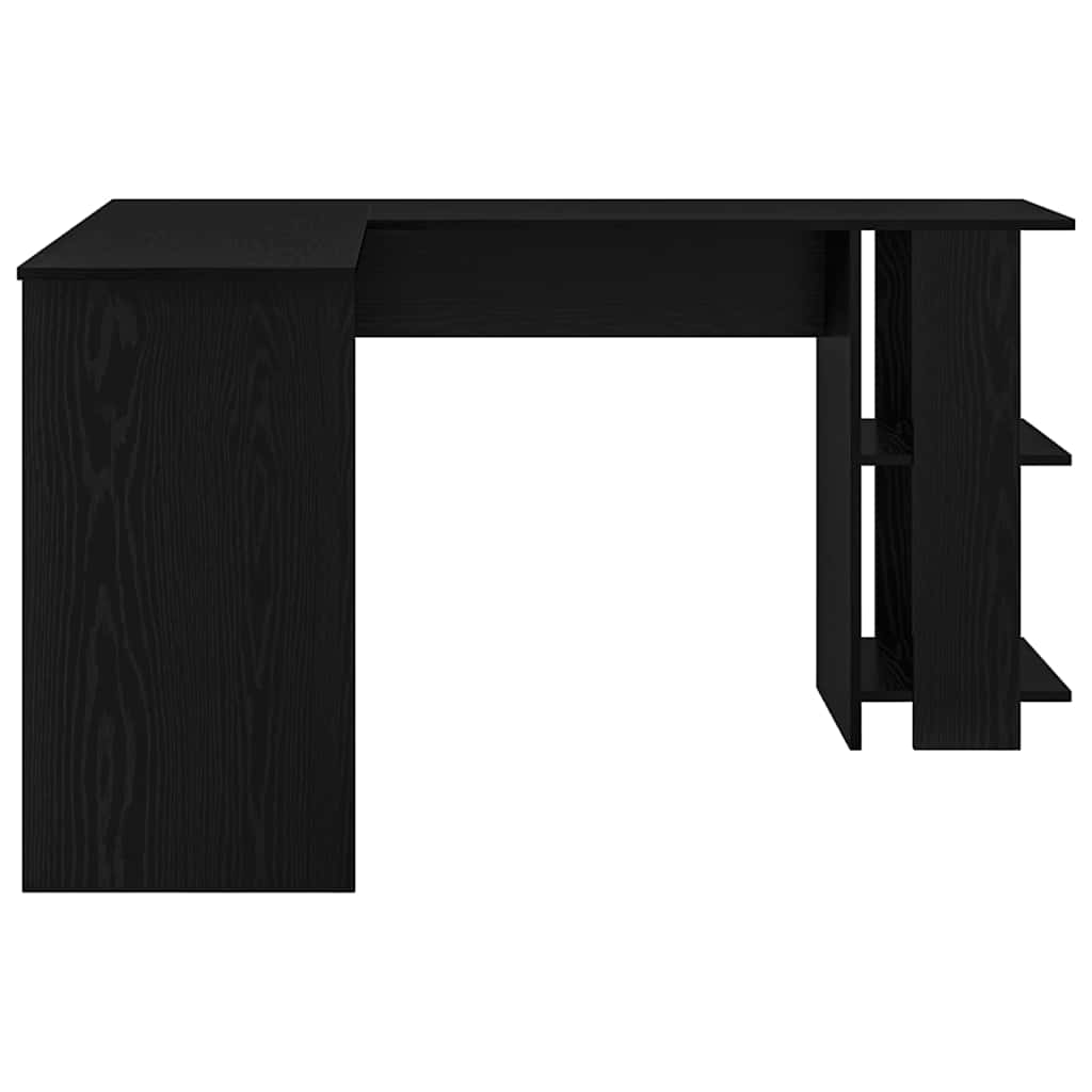 Eckschreibtisch mit Stauraum mit Regal Weiß 140 x 113,5 x 75 cm