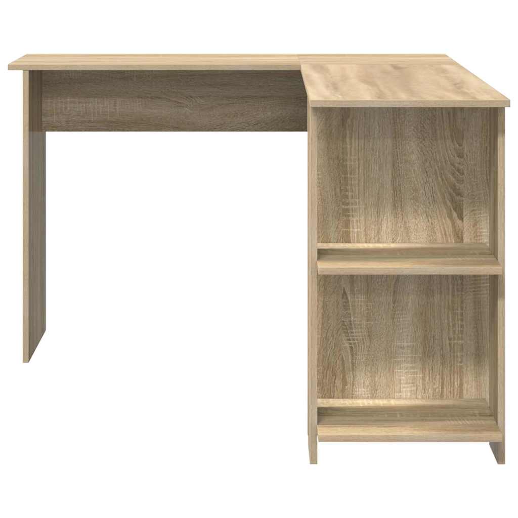 Eckschreibtisch mit Stauraum mit Regal Weiß 140 x 113,5 x 75 cm