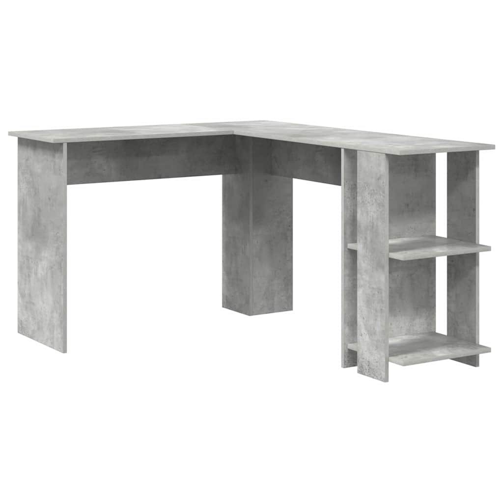 Eckschreibtisch mit Stauraum mit Regal Weiß 140 x 113,5 x 75 cm