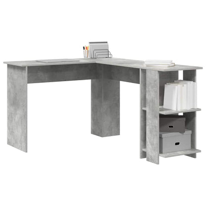 Eckschreibtisch mit Stauraum mit Regal Weiß 140 x 113,5 x 75 cm