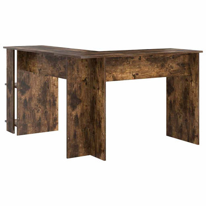Eckschreibtisch mit Stauraum mit Regal Weiß 140 x 113,5 x 75 cm