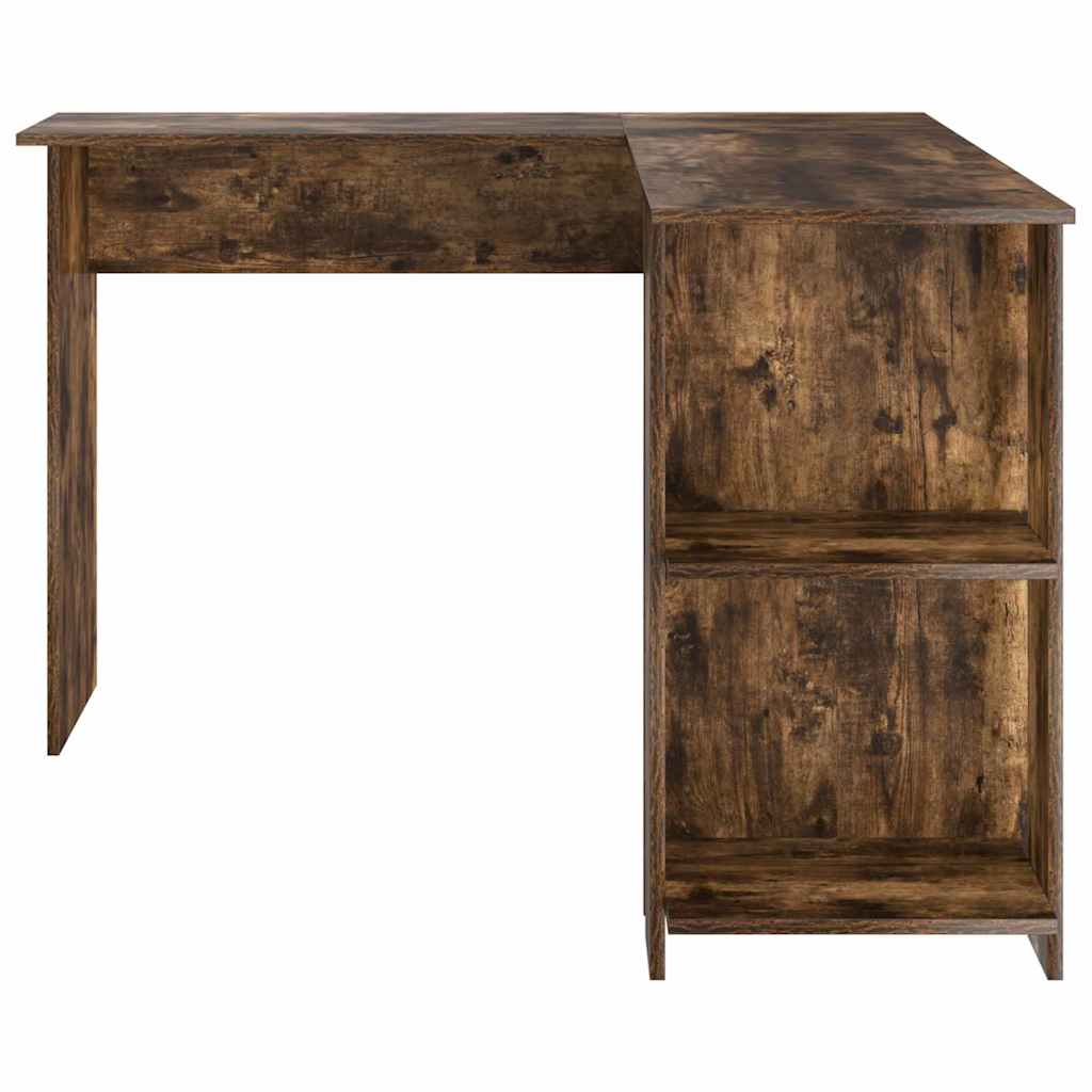 Eckschreibtisch mit Stauraum mit Regal Weiß 140 x 113,5 x 75 cm