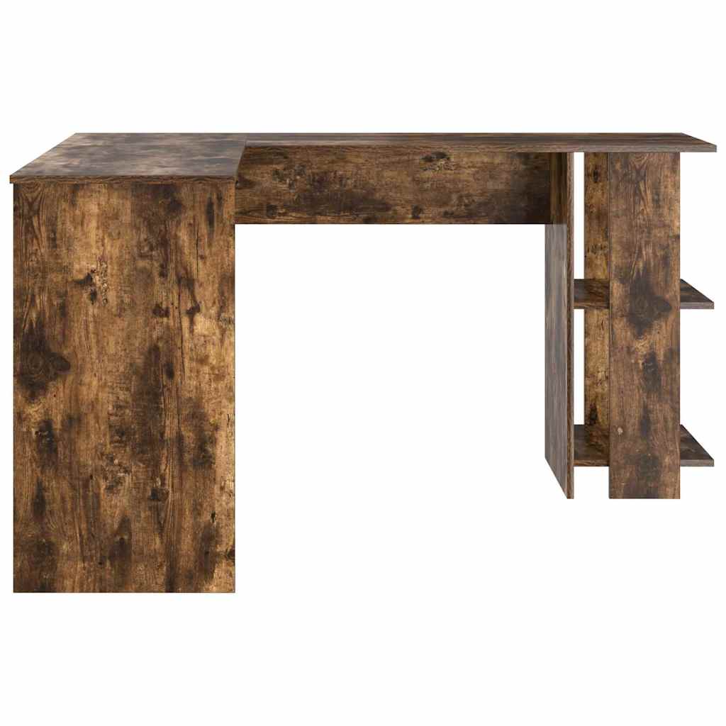 Eckschreibtisch mit Stauraum mit Regal Weiß 140 x 113,5 x 75 cm