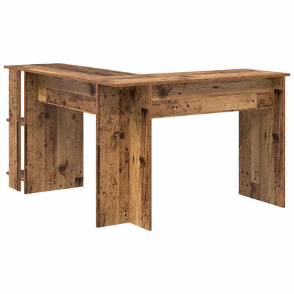 Eckschreibtisch mit Stauraum mit Regal Weiß 140 x 113,5 x 75 cm