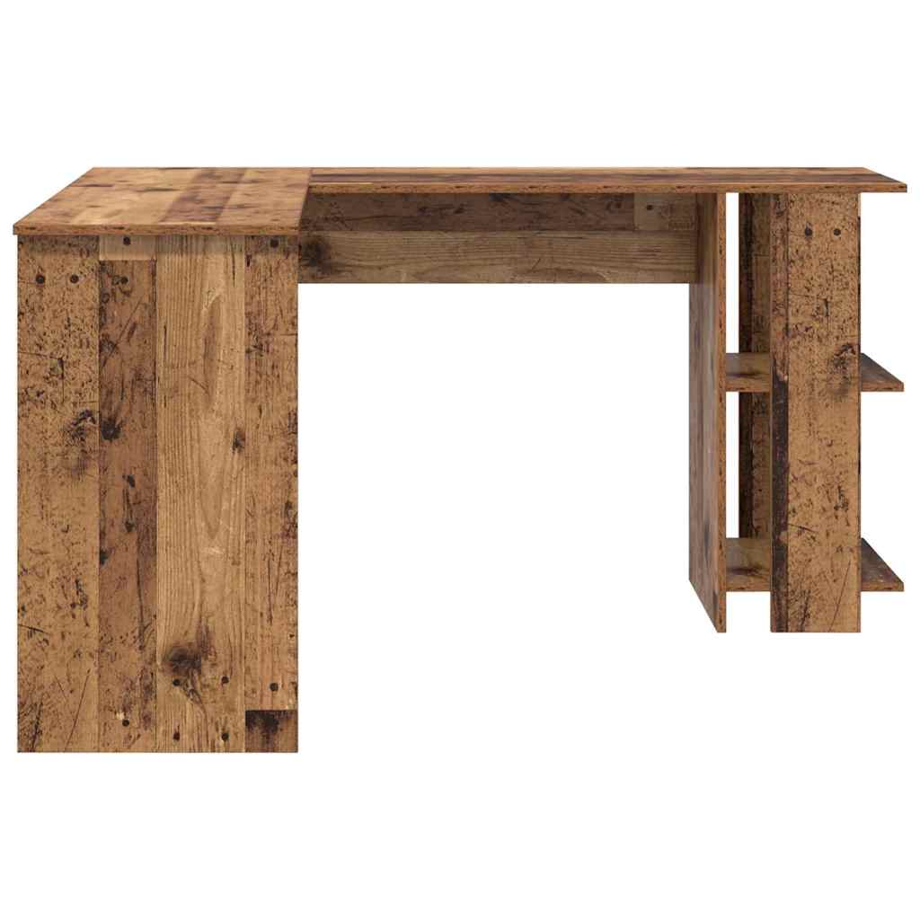 Eckschreibtisch mit Stauraum mit Regal Weiß 140 x 113,5 x 75 cm