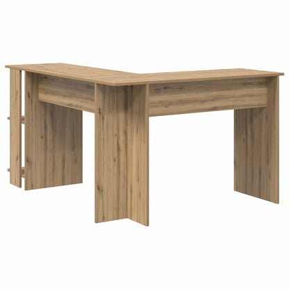 Eckschreibtisch mit Stauraum mit Regal Weiß 140 x 113,5 x 75 cm