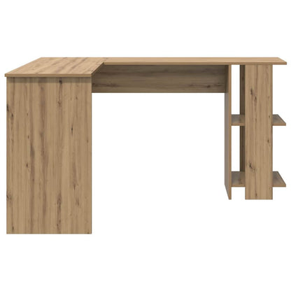 Eckschreibtisch mit Stauraum mit Regal Weiß 140 x 113,5 x 75 cm