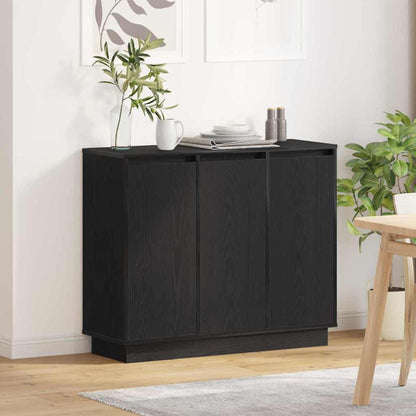 Led-Sideboard Graues Sonoma 90 X 32 X 75 Cm Holzwerkstoff