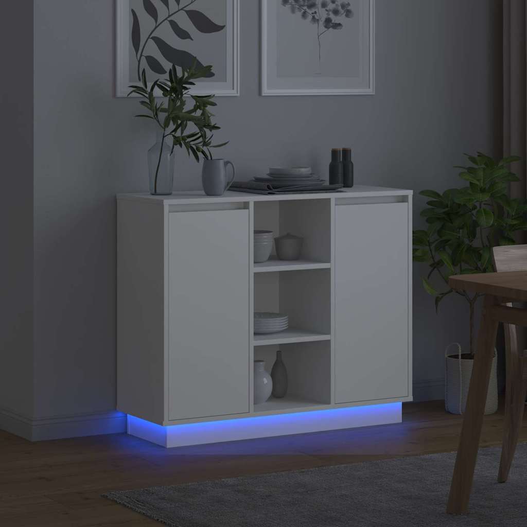 Led-Sideboard 90 X 32 X 75 Cm Holzwerkstoff