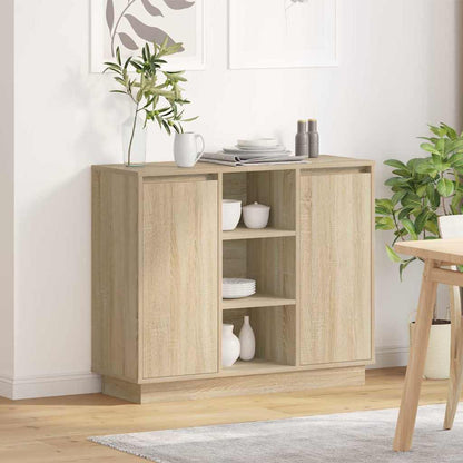 Led-Sideboard 90 X 32 X 75 Cm Holzwerkstoff