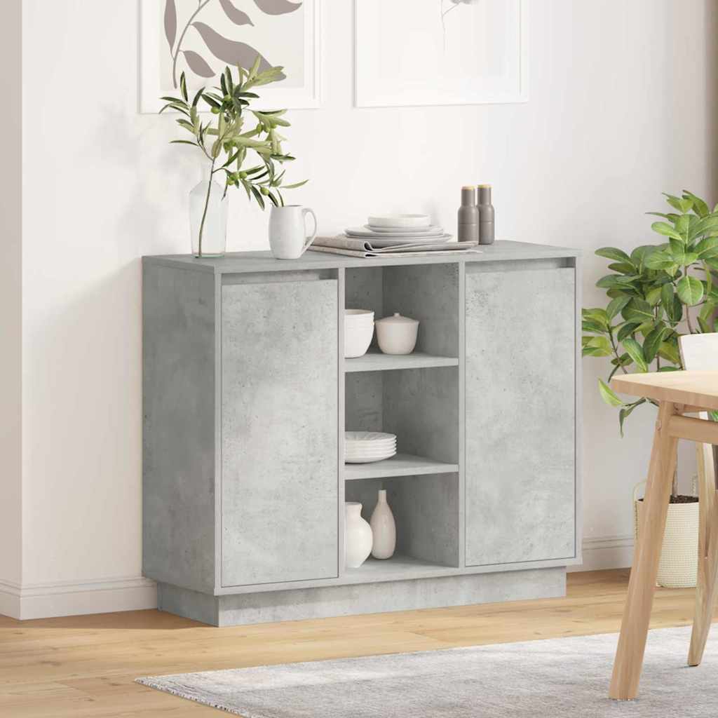 Led-Sideboard 90 X 32 X 75 Cm Holzwerkstoff