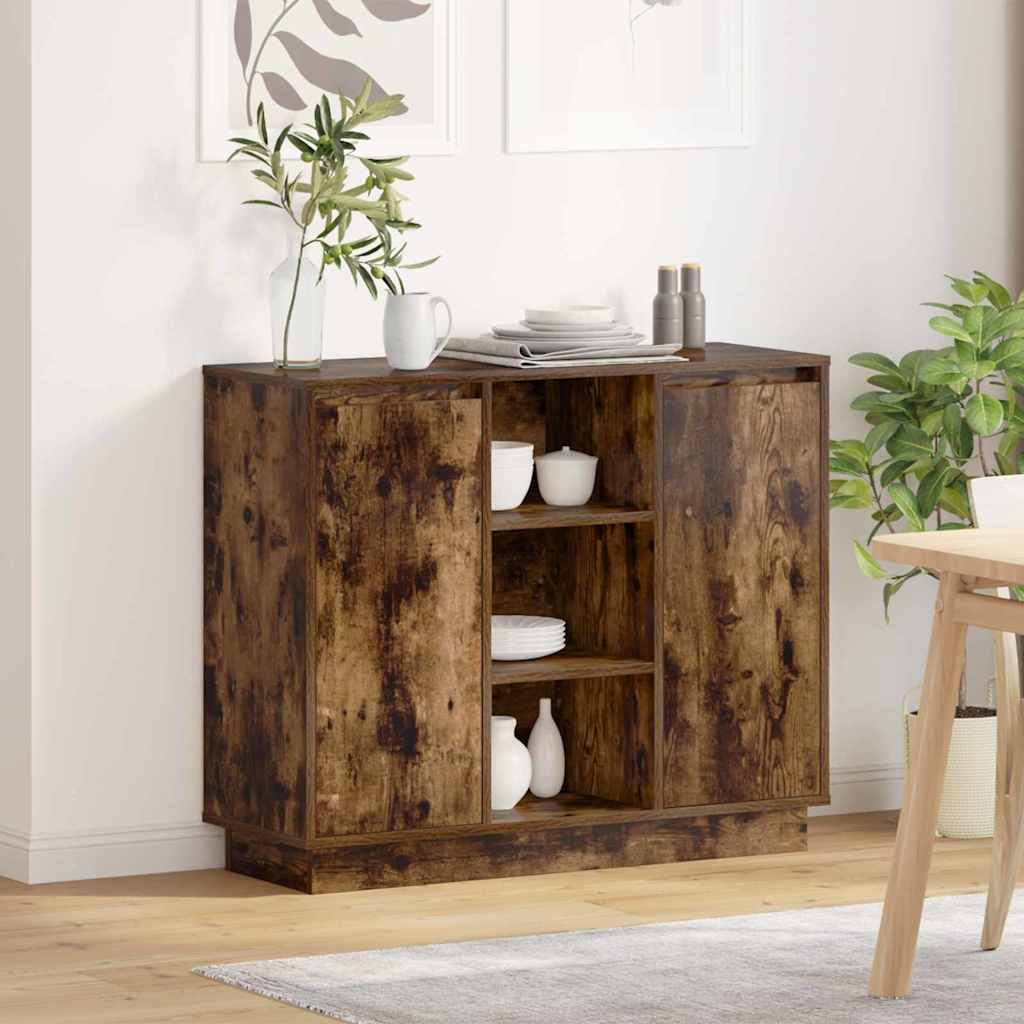 Led-Sideboard 90 X 32 X 75 Cm Holzwerkstoff