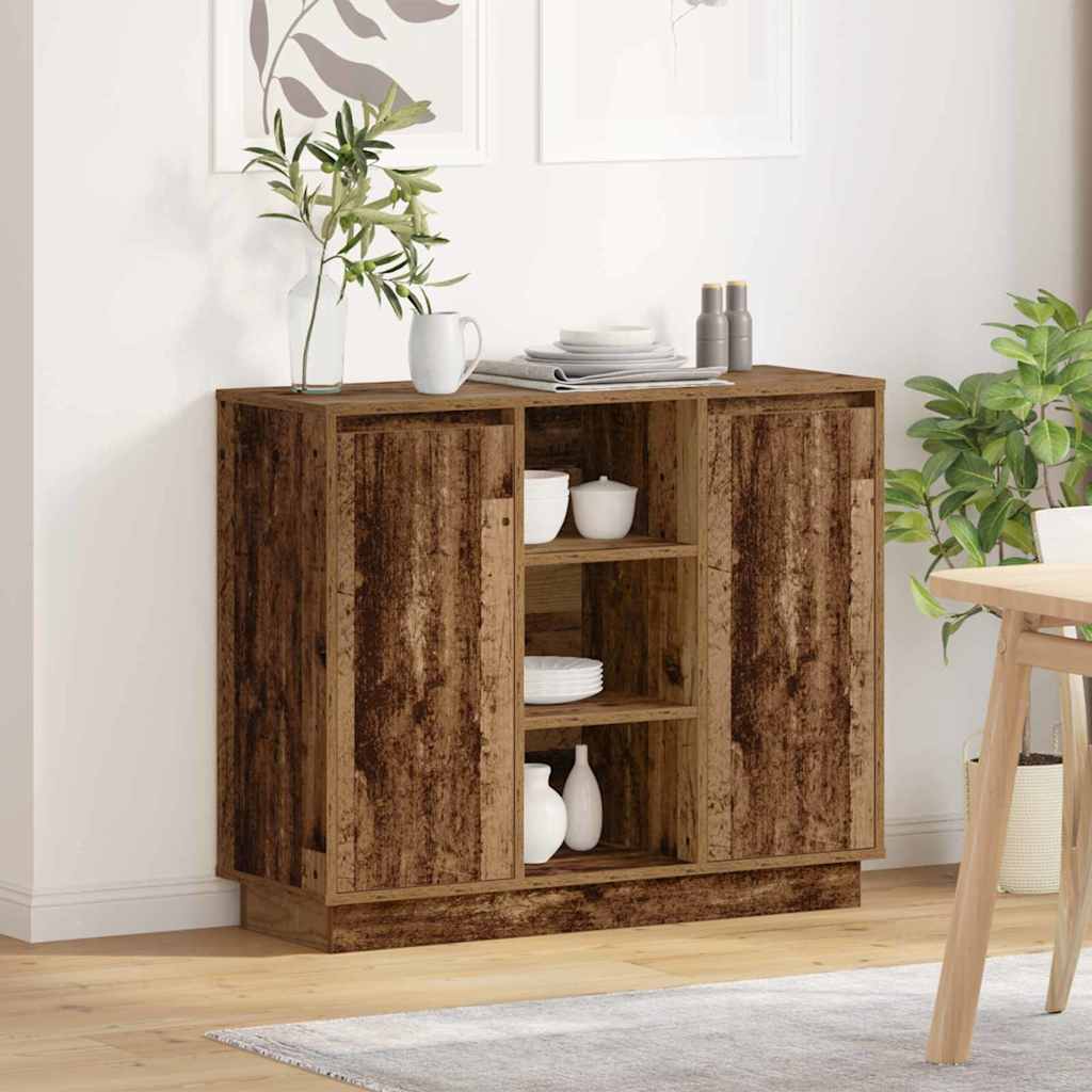 Led-Sideboard 90 X 32 X 75 Cm Holzwerkstoff