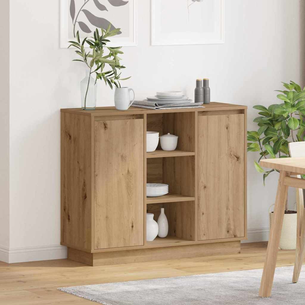 Led-Sideboard 90 X 32 X 75 Cm Holzwerkstoff