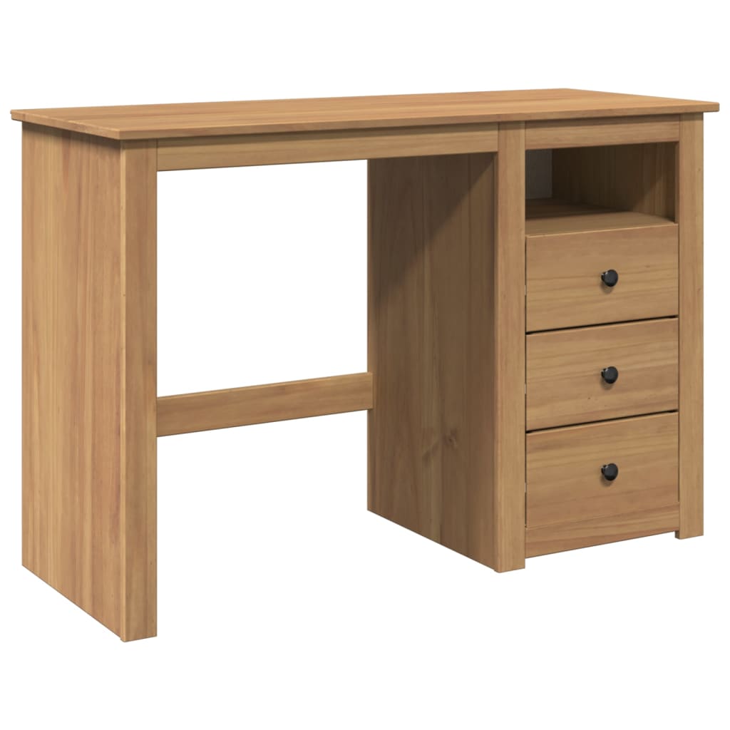 Schreibtisch Panama 112X45X75 Cm Massivholz Kiefer Altholz