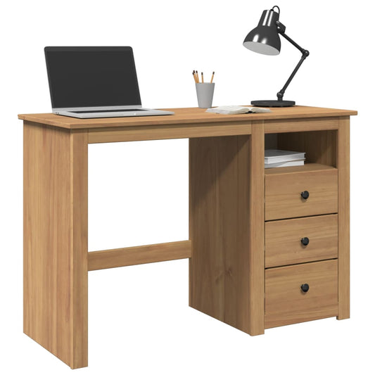 Schreibtisch Panama 112X45X75 Cm Massivholz Kiefer Altholz